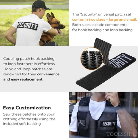 Two Pack Tactical Morale Patch Duo With Rugged Hook And Loop Back For Armed Officers Seeking Bold Double Sided Uniform Visibility That Looks Flat Out Crisp On Every Vest Setup Now patch with hook backing displayed on uniform vest.