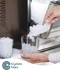 Person filling glass with ice from Opal Nugget Ice Maker Filter Replacement 3 Pack For Profile Opal Ice Maker Easy Install And Budget Friendly
