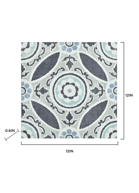 Geometric pattern on grey peel and stick floor tiles, part of Grey Peel And Stick Floor Tiles Pack Of 10 Geometric Vinyl Flooring Water Resistant 12 In By 12 In Easy Diy Install No Grout Needed Durable Adhesive Low Lustre Finish