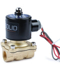 Half Inch Brass Electric Solenoid Valve 24 VAC Normally Closed For Air Water Non Potable NBR Seal Corrosion Resistant Weldable