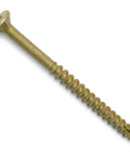 Heavy Gauge Number 12 By 3 Inch Tan Wood Screws Featuring T25 Star Drive And Clean Bugle Head Rust Fighter Steel Fasteners.