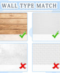 Wall type match showing compatible surfaces for Badass 100 Piece Heavy Duty Flat Head Thumb Tacks With A Sharp Silver Finish.