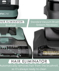 Lightweight Bagless Upright Vacuum With Massive Dust Cup And Smooth Swivel Steering brushroll detail showing hair eliminator feature.
