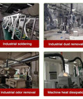 Flexible Air Duct Collector Arm With Hood For Smoke And Dust Extraction Pro-Grade 1.5M Length 100MM ID used in industrial settings