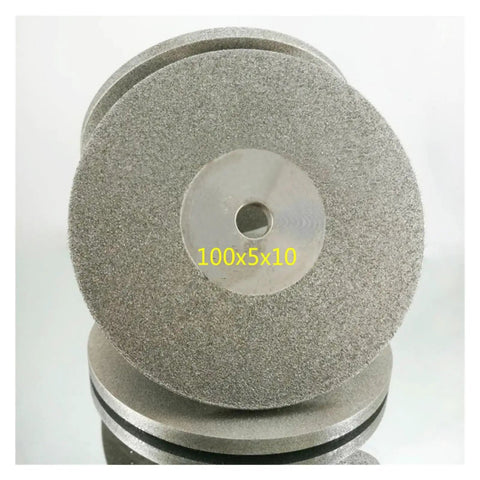Double Sided Lapidary Diamond Grinding Disc Wheel 100mm Four Inch Diameter Ten Millimeter Thickness Pro Grade Ceramic Alloy