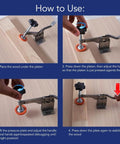 Guide on using Pro Grade Non Slip Quick Release Toggle Clamp Set for Woodworking Jigs with Rubber Tip for precise hold and alignment.