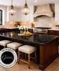 Granite Countertop Paint Kit 2.0 In Bombay Black, 100 Percent Acrylic, Easy 3 Step Finish For Laminate Formica Ceramic Tile Butcher Block And More, wooden kitchen island