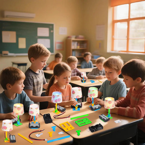 Eight Independent Electric Light Circuit Science Kits For Kids Ages 8 To 12, Easy To Assemble, No Tools Needed, Hands On STEM Fun With Step By Step Guides, Kid Tested And Classroom Or Home Ready.