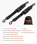 Beefed Up Heavy Duty Boat Trailer Transom Straps 2 Pack, 2In X 24In Adjustable Tie Downs with S Hooks and Pads