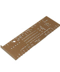 Marksman Conduit Spacer No Math Layout Tool for Precise Wiring Spacing in anodized aluminum with laser etched markings.