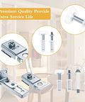 2-Pack Bifold Door Hardware Repair Kit For Closet And Pocket Doors, Includes pivots, brackets, guide wheels and spring pins