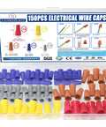 150 Piece Wire Caps And Connectors Kit With Springs for a no brainer, stable twist on connections, color coded insulated wire nuts