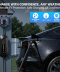 Smooth Operator Portable EV Charger Delivers No Sweat Level One And Level Two Charging For Tesla Rides, waterproof in rain.