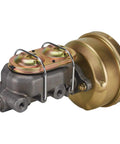 Slick 7 Inch Brake Booster Master Cylinder Combo With 1 Inch Bore Offers Universal Drop In Fitment, zinc coated steel construction.