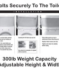 Adjustable And Detachable Toilet Safety Frame With Easy Grip Handles For Elderly And Disabled Use installation guide instructions