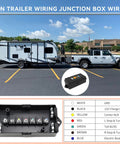 Skip The Headache And Grab This Heavy Duty 2 Pack 7 Pin Trailer Junction Box With Tough Weather Sealed Housing Plus Quick Connect Color Terminals For Smooth Rv Camper Boat Hookups, showing trailer, vehicle, and wiring details.