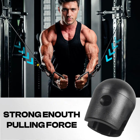 Beefy Rubber Stopper for Gym Pulley Cables 5mm or 6mm Diameter with Steel Core and Set Screws Replacement Part for Home and Commercial Cable Machines Black on cable machine