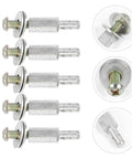 Five Piece Drill Shaft Extender And Buffing Wheel Mandrel Set Thick Arbor Adapter, heavy-duty steel drill adapters.