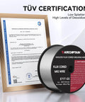 Flux Core Welding Wire.030 E71TGS MIG Weld Wire Gasless Flux Core Two Pound Two Spool Pack with TÜV certification frame