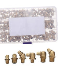 Ultimate Copper Grease Zerk Fittings Kit M6 M8 M10 With Sturdy Organizer Box For Industrial Lubrication Applications, Bearings And Machinery Maintenance, Pro Grade, Dope Gear.