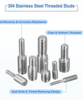 Double End Threaded Studs M5 To M8 Stainless Steel 304 Reducer Adapter Set 9 Pieces