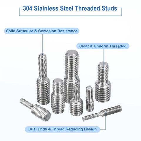 Double End Threaded Studs M5 To M8 Stainless Steel 304 Reducer Adapter Set 9 Pieces