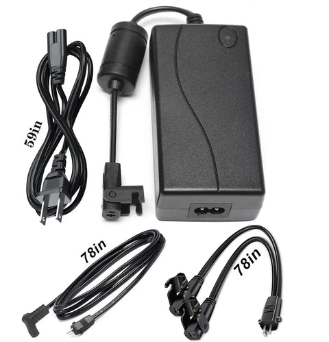 Beefy 29V 2A Dual Motor Power Supply Kit for Recliners and Lift Chairs With AC Cord L Shape DC Extension Cable and Y Splitter 4Piece Bundle
