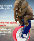 Badass Heavy Duty Caster Wheels Built Tight For Rolling Cabinets And Tool Chests Set Of Four Six Inch Braked Swivel Rollers with elephant.