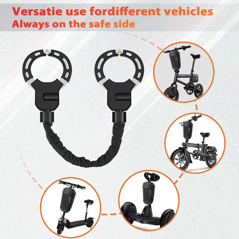 Heavy Duty Electric Scooter Lock With Alarm And Remote Locking Waterproof 37 Inch Bike Chain Security Lock Kit With Key