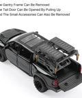 Pickup Truck Diecast Model Car For Kids One Thirty Second Scale With Sound And Light Kid Friendly Alloy Toy Truck Realistic Details with open tailgate and removable gantry frame