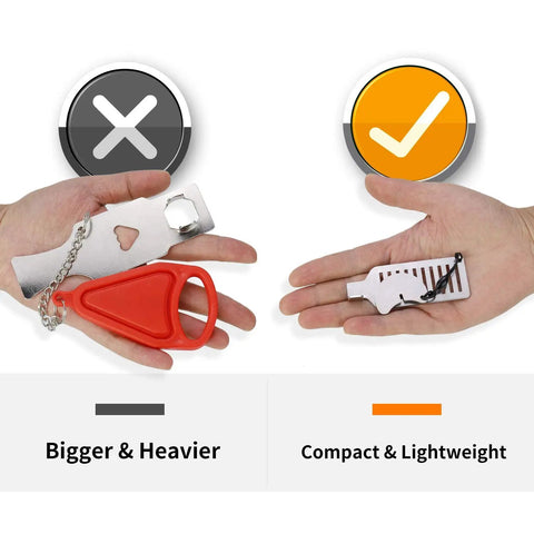 Comparison of bigger door lock with Compact Travel Door Lock For Hotels And Apartments, Easy Install Portable Security Device
