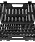 208 Piece Master Screwdriver Bit Set With Phillips Slotted Torx Square And Hex Bits in open black case
