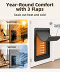 Heavy Duty Medium Wall Mount Dog Door With Triple Flap Insulated Barrier To Shut Out Cold Drafts Wind And Pests delivering year-round comfort.