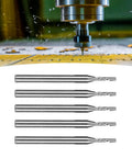 Five Piece Metal Milling Cutter Set With Single Blade End Mill Spiral CNC Router Bit Tungsten Carbide Engraving Tool 3.175mm Shank
