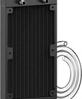 Beefy Water Cooling Radiator For PC Build, 12 Pipe Aluminum Heat Exchanger With Tube, 240mm Wide, Black Anodized Fins