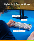 Straight Up Game Changer 100 Percent Mechanical Gaming Keyboard With Hall Effect Rapid Trigger and Blazing 8000Hz Polling Rate in use.