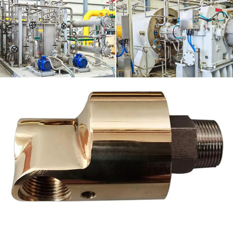 1/2 Inch Rotating Joint, 360 Degree Rotary Union For Water, Air And Oil, Brass Heavy Duty Threaded Connectors Built For High Speed Cooling And Easy Maintenance In Industrial Machinery on industrial piping