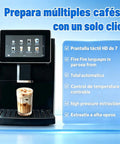 Solid Espresso Machine With Built In Grinder And Fast Milk Frother Featuring A Seven Inch Touch Screen 20 Bar Pressure And Independent Temperature Control For Killer Cappuccino Lattes And Cold Brew Coffee Hits with display and iced coffee.