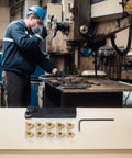Heavy Duty Lathe Turning Tool With New Bracket For Precision Turning Includes 10 Carbide Inserts WNMG432 And WNMG080408, shown in use.