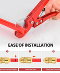 Installation steps for Pack Of Ten EFIELD One Half Inch Push Fit Straight Couplings With Disconnect Tool For Copper PEX CPVC And PERT Pipes Lead Free DZR Forged Brass AWWA C800 Compliant 200 PSI 200 Degrees F For Potable Water And Hydronic Heating