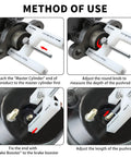 Brake booster adjustment tool Briidea, white plastic with metal pushrod and magnet for most boosters (Amazon)