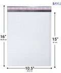 Large 10.5x16 Inch Poly Bubble Mailers With Self Seal Air Lined Cushioned Envelopes 10.5x15 Usable Size 100 Pack Bulk Lightweight Bags