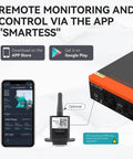 Remote app control for High Power 4200W 24V DC To 230V AC Off-Grid Hybrid Inverter with All-In-One Solar Charger.