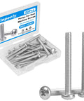 Rock Solid 20 Pack M4 X 35mm Pan Head Machine Screws crafted from top shelf 304 stainless steel in clear storage case.