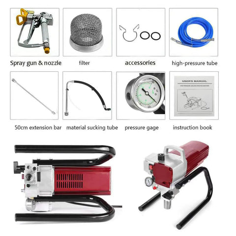 Pretty Darn Smooth Electric Pneumatic Paint Sprayer Delivers Knockout Latex Coverage And Sweet Wood Furniture Finishing accessories layout with spray gun and tools.