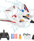Dope Amphibious RC Plane For Water Land And Air Remote Control Airplane With Two Batteries Two Point Four GHz RTF