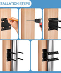4 Pack Pole Mounting Kit With Mast Brackets For Antenna Flagpole Post Tube Clamp Holder Street Sign Mounting Hardware For Light Poles installation steps