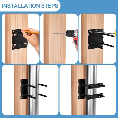 4 Pack Pole Mounting Kit With Mast Brackets For Antenna Flagpole Post Tube Clamp Holder Street Sign Mounting Hardware For Light Poles installation steps