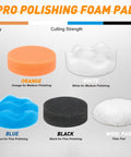 Polishing pads in 174 Piece 3 Inch Wet And Dry Sanding Disc Set With Grit 60 To 10000, Hook And Loop Backing, Drill Attachment.