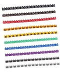 Gotta Keep Your Desk Or Garage Slick With These 150 Piece Digital Number Wire Label Tubes displaying multicolored numbered tubes.